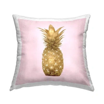 Stupell Industries Pink Glam Pineapple Tropical Fruit Decorative Printed Throw Pillow By Kate Bennett