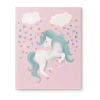 Stupell Industries Pink Pastel Unicorn Clouds Canvas Art In Pink