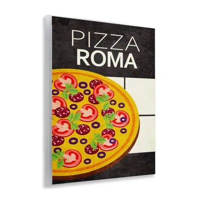 Stupell Industries Pizza Roma Classic Kitchen Wall Plaque, Design By Kim Allen In Black