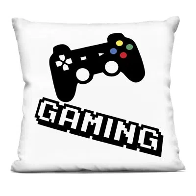 Stupell Industries Playful Pixel Gaming Decorative Printed Throw Pillow, Design By Marcus Prime In Black