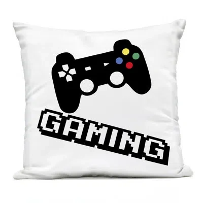 Stupell Industries Playful Pixel Gaming Outdoor Printed Pillow, Design By Marcus Prime In Black