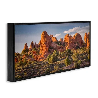 Stupell Industries Pointed Canyon Buttes Framed Giclee Art By Marty Hulsebos In Midnight Black Framed Giclee