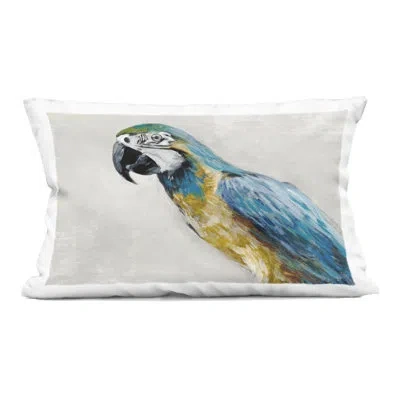 Stupell Industries Polly Parrot Portrait Decorative Printed Throw Pillow Design By Jacob Q In Gray
