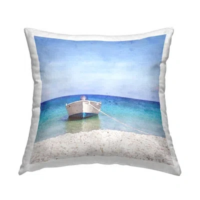 Stupell Industries Polyester Throw Pillow In Blue