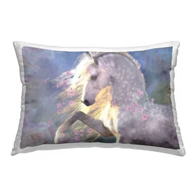Stupell Industries Polyester Throw Pillow In Blue