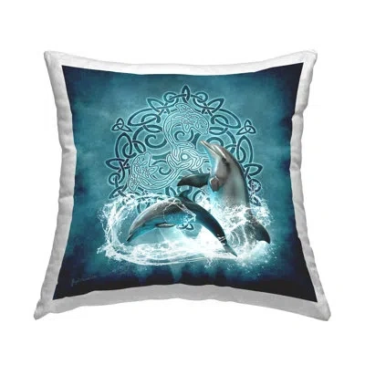 Stupell Industries Polyester Throw Pillow In Blue