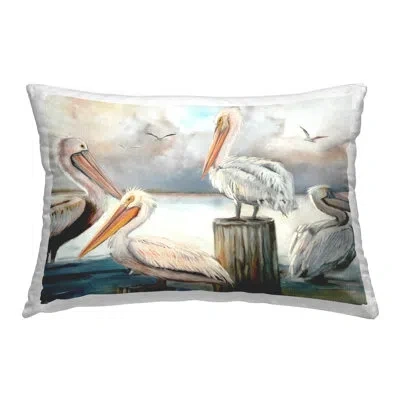 Stupell Industries Polyester Throw Pillow In Gray