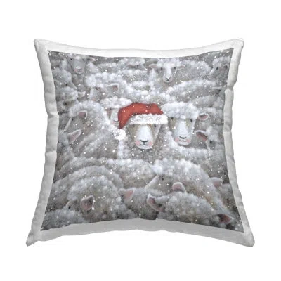 Stupell Industries Polyester Throw Pillow In Gray