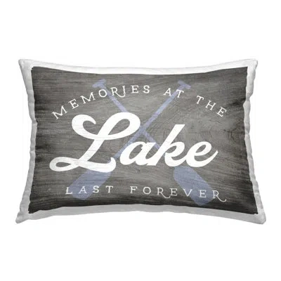 Stupell Industries Polyester Throw Pillow In Gray