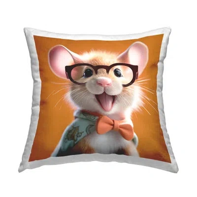 Stupell Industries Polyester Throw Pillow In Orange