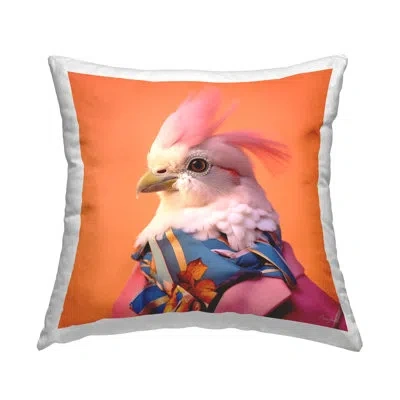 Stupell Industries Polyester Throw Pillow In Orange
