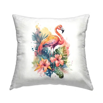 Stupell Industries Polyester Throw Pillow In Pink