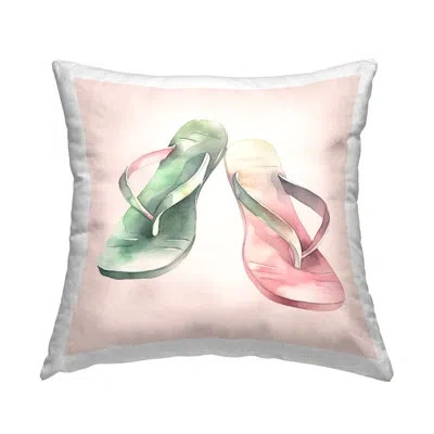 Stupell Industries Polyester Throw Pillow In Pink