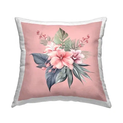 Stupell Industries Polyester Throw Pillow In Pink