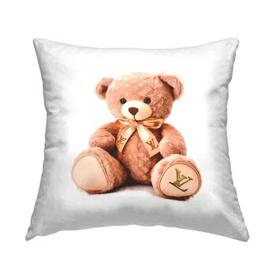 Stupell Industries Polyester Throw Pillow In Tan