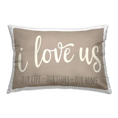 Stupell Industries Polyester Throw Pillow In Tan