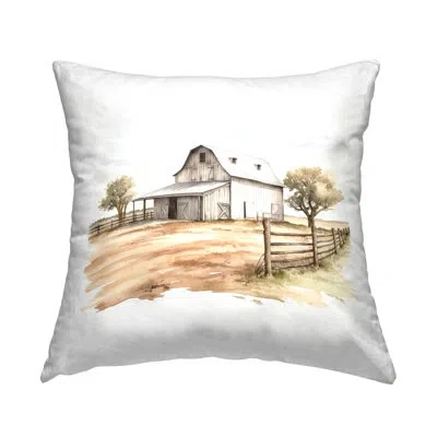 Stupell Industries Polyester Throw Pillow In Tan
