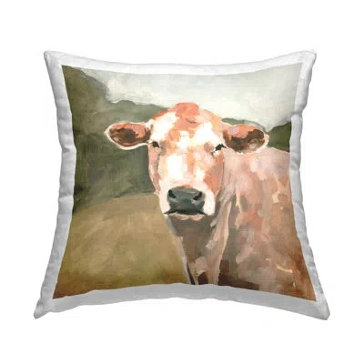 Stupell Industries Polyester Throw Pillow In Tan