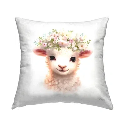 Stupell Industries Polyester Throw Pillow In White