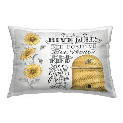 Stupell Industries Polyester Throw Pillow In Yellow