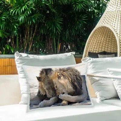 Stupell Industries Polyester Throw Rectangular Indoor/outdoor Pillow Cover & Insert By Bernhard Esterer In Tan