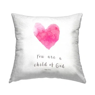 Stupell Industries Polyester Throw Square Indoor/outdoor Pillow Cover & Insert In Black;pink