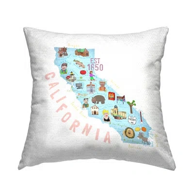 Stupell Industries Polyester Throw Square Indoor/outdoor Pillow Cover & Insert In Blue;brown;green