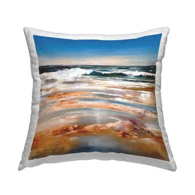 Stupell Industries Polyester Throw Square Indoor/outdoor Pillow Cover & Insert In Blue;brown;green