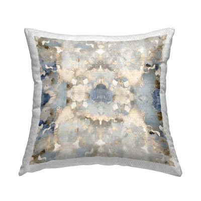 Stupell Industries Polyester Throw Square Indoor/outdoor Pillow Cover & Insert In Blue;gray;beige