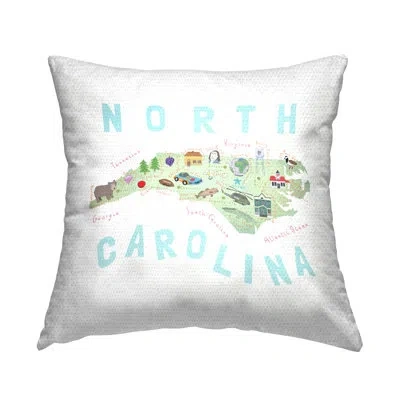 Stupell Industries Polyester Throw Square Indoor/outdoor Pillow Cover & Insert In Blue;green