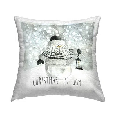 Stupell Industries Polyester Throw Square Indoor/outdoor Pillow Cover & Insert In Blue;ivory