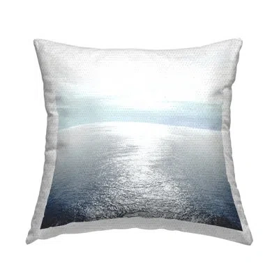 Stupell Industries Polyester Throw Square Indoor/outdoor Pillow Cover & Insert In Blue;white;gray