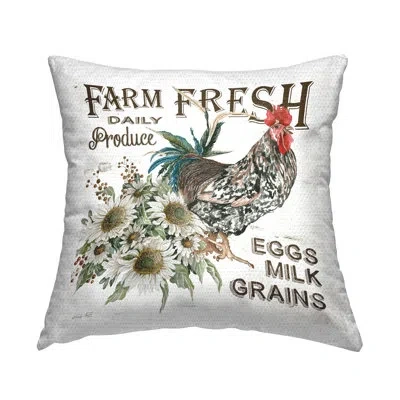 Stupell Industries Polyester Throw Square Indoor/outdoor Pillow Cover & Insert In Brown;green;red