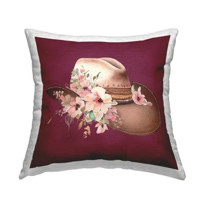 Stupell Industries Polyester Throw Square Indoor/outdoor Pillow Cover & Insert By Birch&ink In Red
