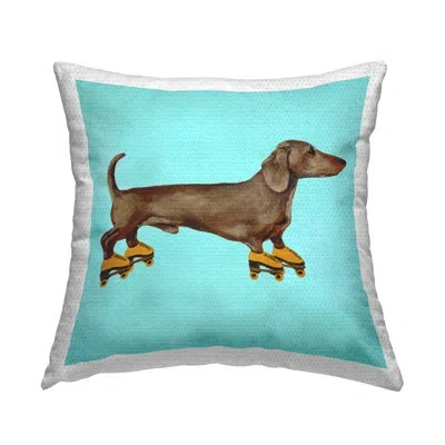 Stupell Industries Polyester Throw Square Indoor/outdoor Pillow Cover & Insert By Coco De Paris In Blue;brown