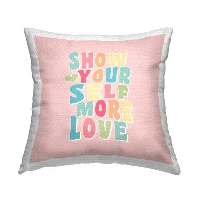 Stupell Industries Polyester Throw Square Indoor/outdoor Pillow Cover & Insert By Daniela Santiago In Pink