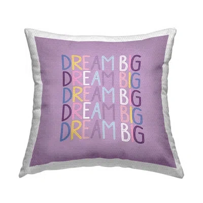 Stupell Industries Polyester Throw Square Indoor/outdoor Pillow Cover & Insert By Daniela Santiago In Purple