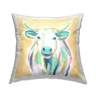 Stupell Industries Polyester Throw Square Indoor/outdoor Pillow Cover & Insert By June Erica Vess In Blue;yellow;pink