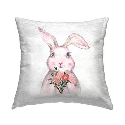 Stupell Industries Polyester Throw Square Indoor/outdoor Pillow Cover & Insert By Karen Smith In White;green;pink