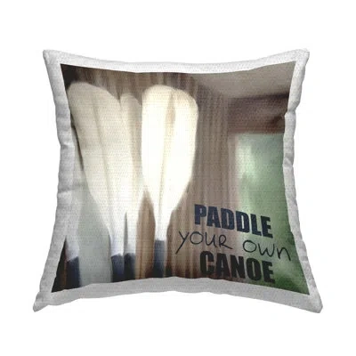 Stupell Industries Polyester Throw Square Indoor/outdoor Pillow Cover & Insert By Kim Allen In Brown