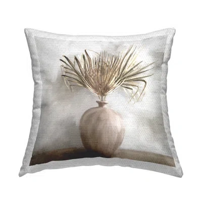 Stupell Industries Polyester Throw Square Indoor/outdoor Pillow Cover & Insert By Kim Allen In Tan
