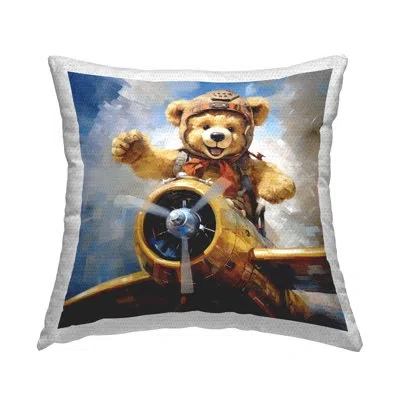 Stupell Industries Polyester Throw Square Indoor/outdoor Pillow Cover & Insert By Ray Powers In Tan
