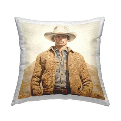 Stupell Industries Polyester Throw Square Indoor/outdoor Pillow Cover & Insert By Rb In Tan