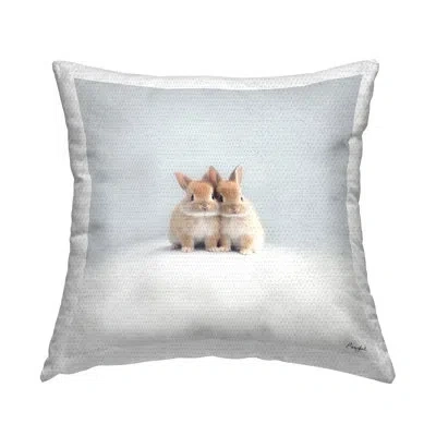 Stupell Industries Polyester Throw Square Indoor/outdoor Pillow Cover & Insert By Roozbeh In Tan