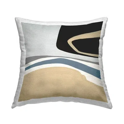 Stupell Industries Polyester Throw Square Indoor/outdoor Pillow Cover & Insert By Ruth Fromstein In Blue;gray;beige