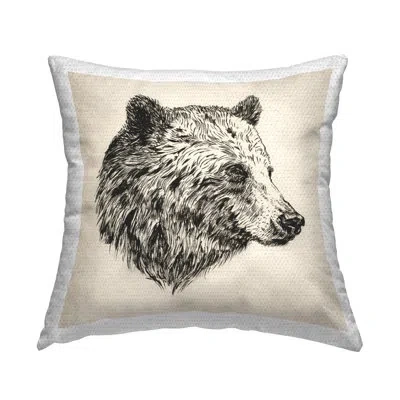 Stupell Industries Polyester Throw Square Indoor/outdoor Pillow Cover & Insert By Victoria Barnes In Black