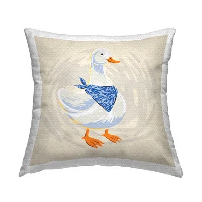 Stupell Industries Polyester Throw Square Indoor/outdoor Pillow Cover & Insert By Ziwei Li In Blue;white;beige