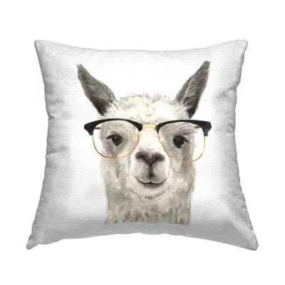 Stupell Industries Polyester Throw Square Indoor/outdoor Pillow Cover & Insert In Gray;ivory