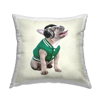 Stupell Industries Polyester Throw Square Indoor/outdoor Pillow Cover & Insert In Green;gray
