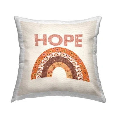 Stupell Industries Polyester Throw Square Indoor/outdoor Pillow Cover & Insert In Pink;orange